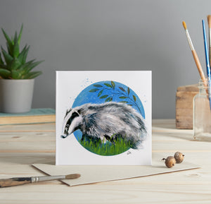 Badger greeting card