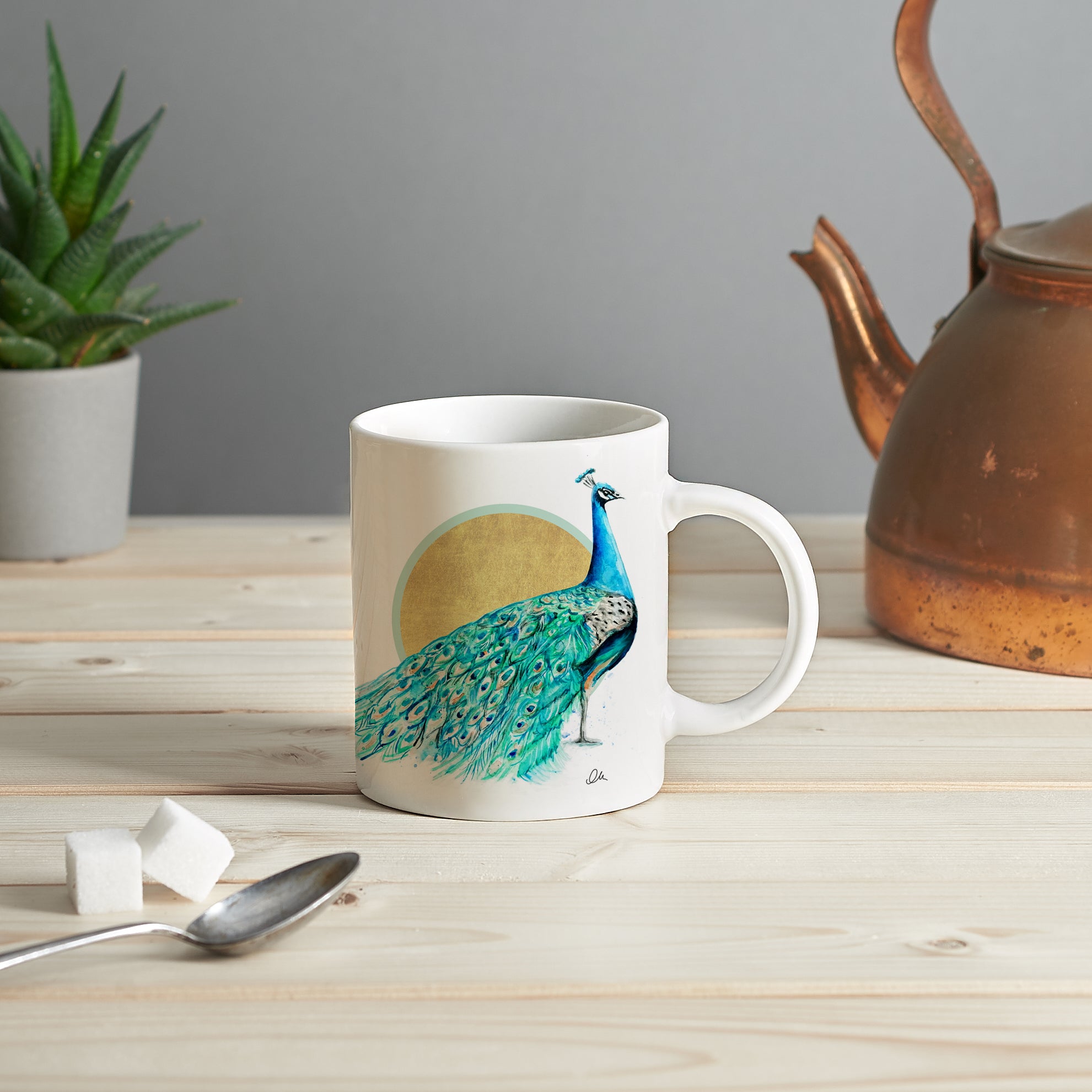 Peacock mug