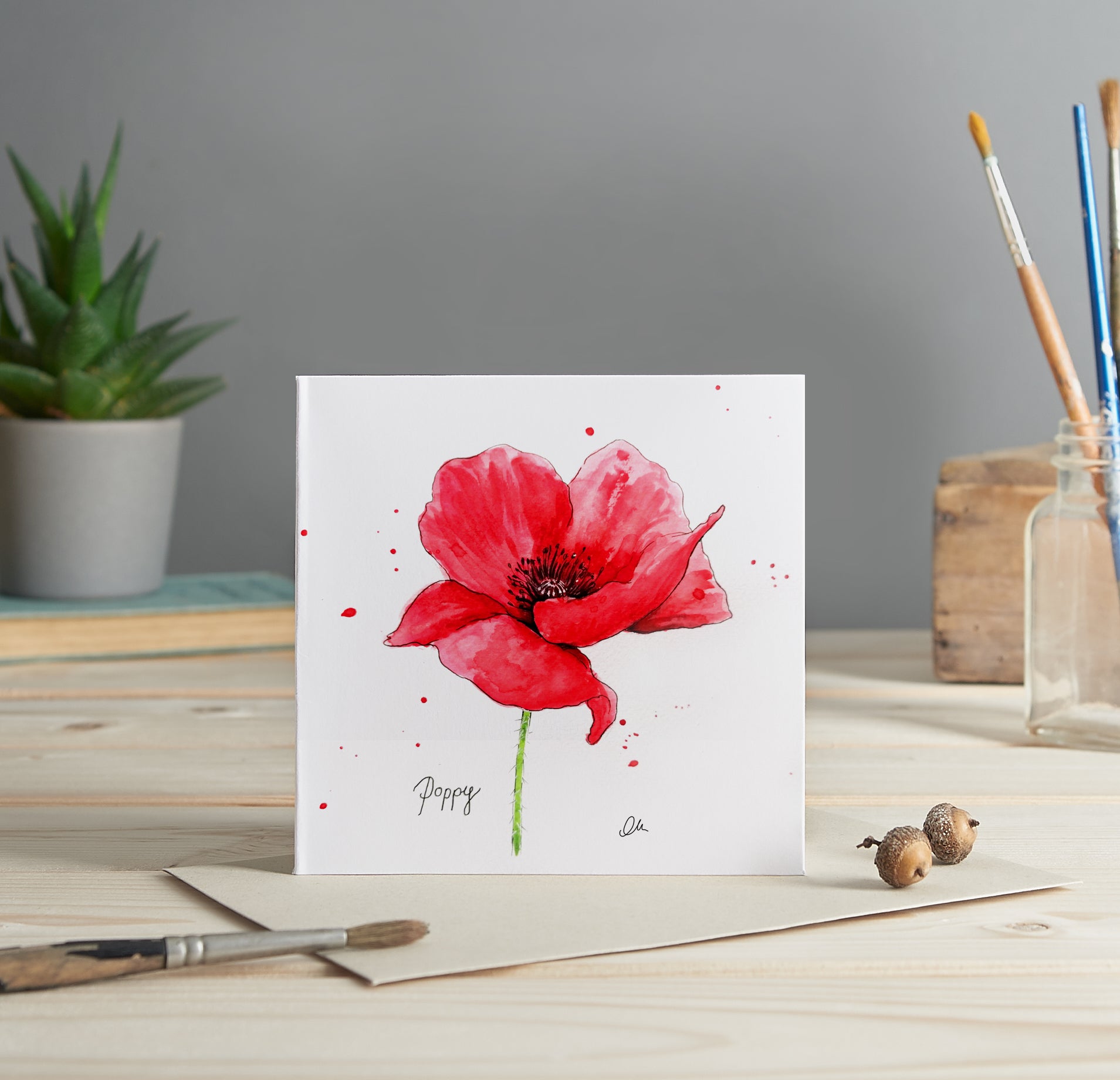 Poppy greeting card