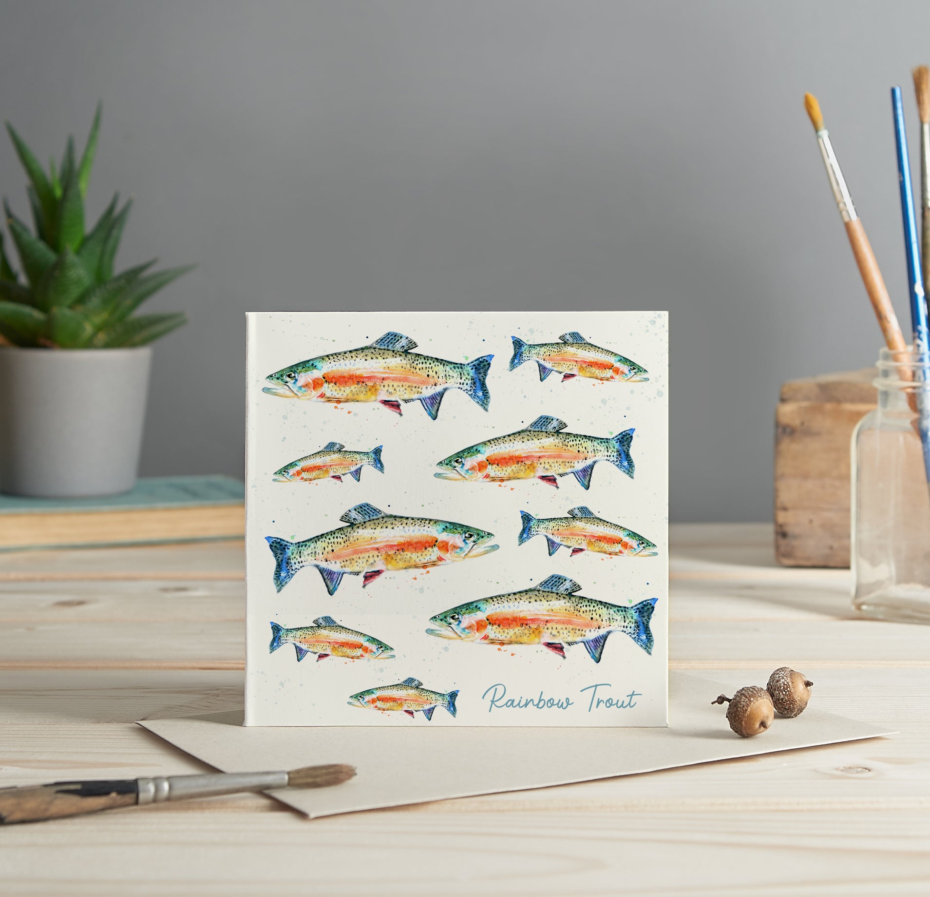 Rainbow Trout greeting card