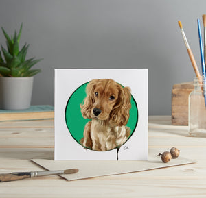 Cocker Spaniel greeting card